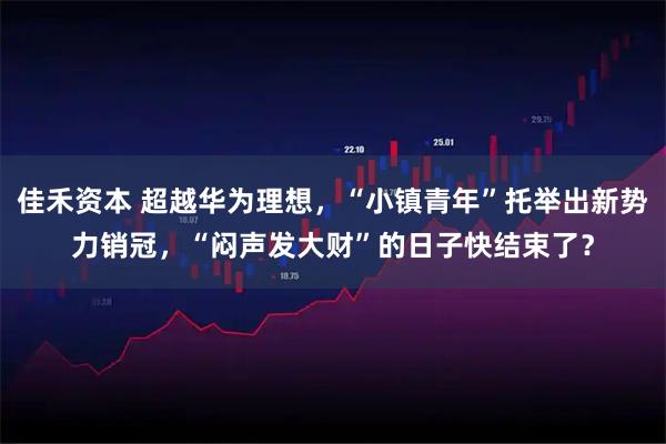 佳禾资本 超越华为理想，“小镇青年”托举出新势力销冠，“闷声发大财”的日子快结束了？